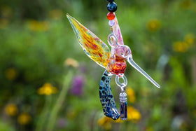 Yellow and Red Hummingbird with Keepsake Vial
