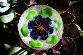 Large Flower Touchstone with Infused Cremains