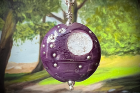 moonlit night pendant with cremation ash