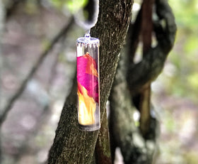 Rose Flowers Pendants with Cremation Ashes.