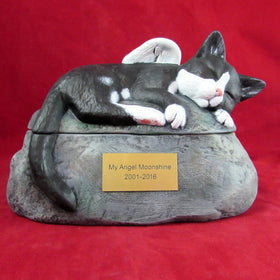 sleeping cat urn