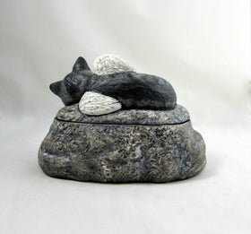 sleeping cat urn