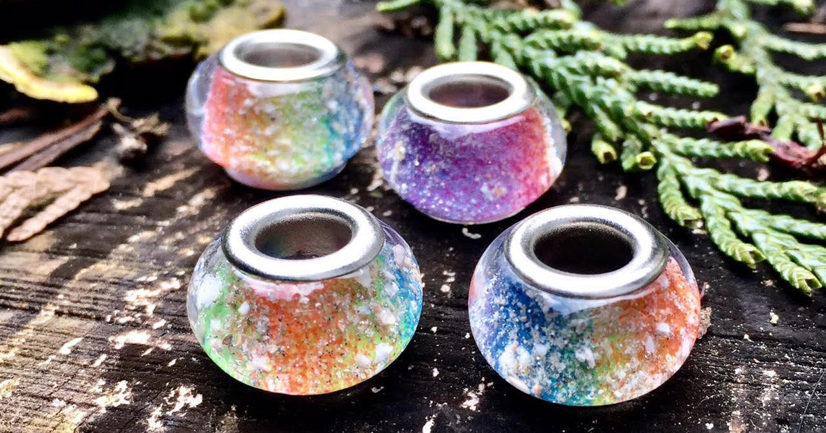 Urn Pandora Ashes Bead Rainbow Beads With Infused Cremation Ash