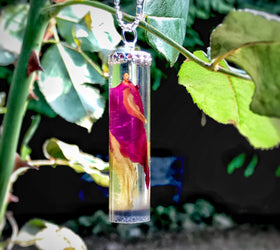 Rose Flowers Pendants with Cremation Ashes.