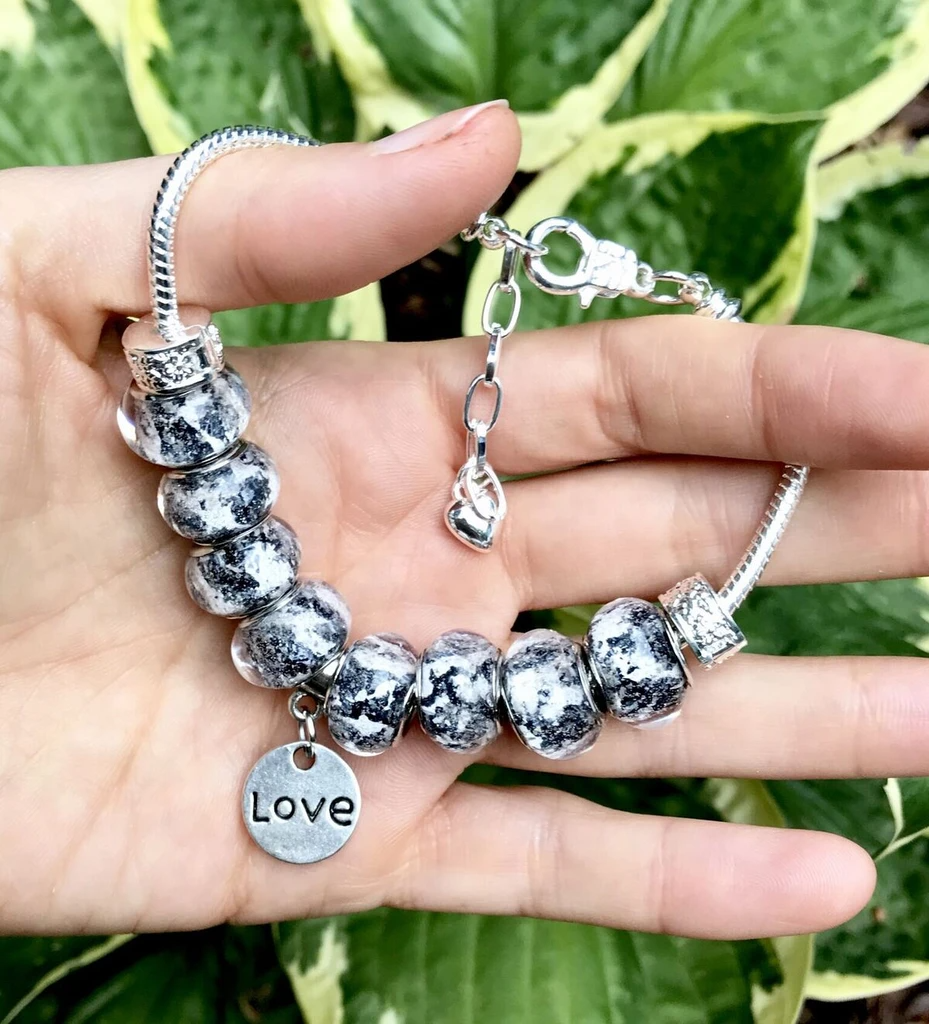 memorial bracelet with ashes