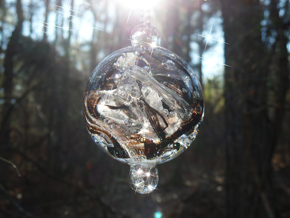 memorial orb geocached with ashes
