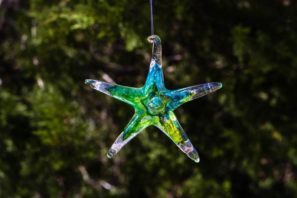 Dichroic Starfish Suncatcher with Infused Cremains - SUNCATCHER | $119.00