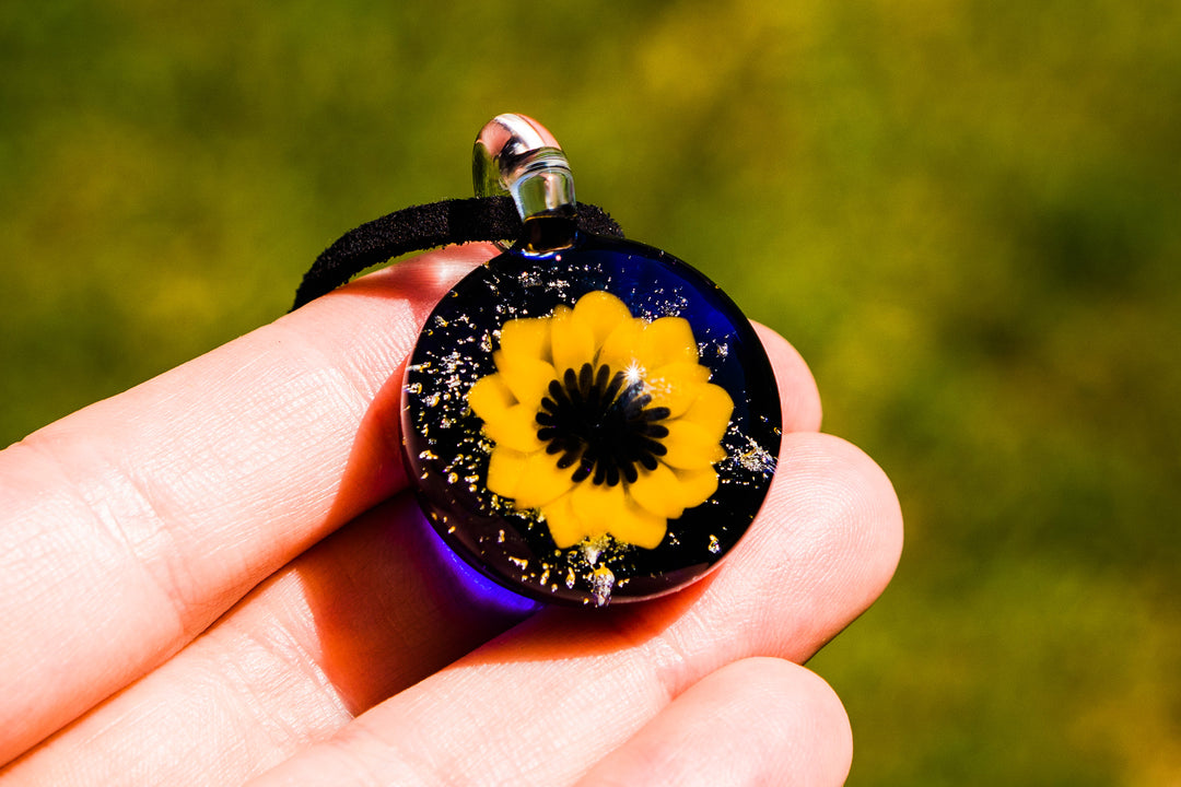 sunflower pendant