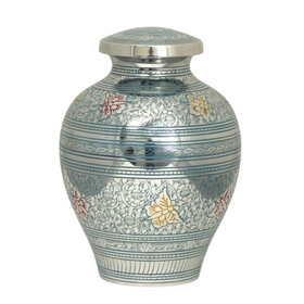 Celestial Butterflies Blue Urn