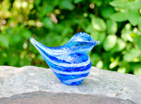Colorful Glass Birds with Cremation Ash