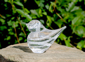 Colorful Glass Birds with Cremation Ash