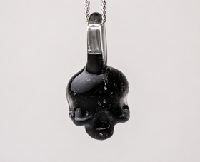 Skull Pendant with Infused Cremation Ashes