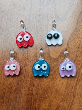Cute Ghost Pendant with Infused Cremation Ashes