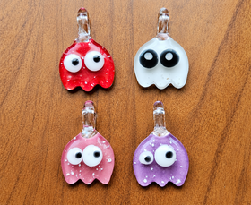Cute Ghost Pendant with Infused Cremation Ashes