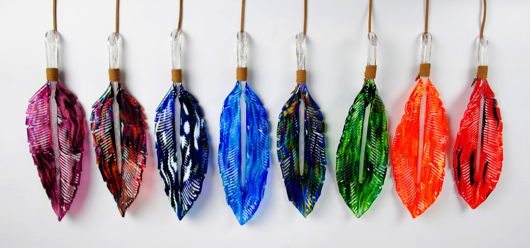 Feather Suncatcher with Cremation Ash
