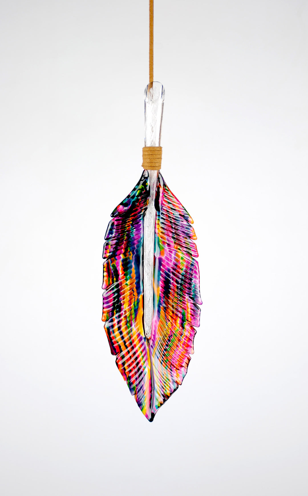 Feather Suncatcher with Cremation Ash