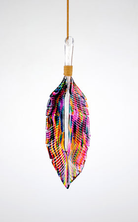 Feather Suncatcher with Cremation Ash
