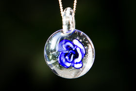 Rose Touchstone or Pendant with Infused Cremation Ashes