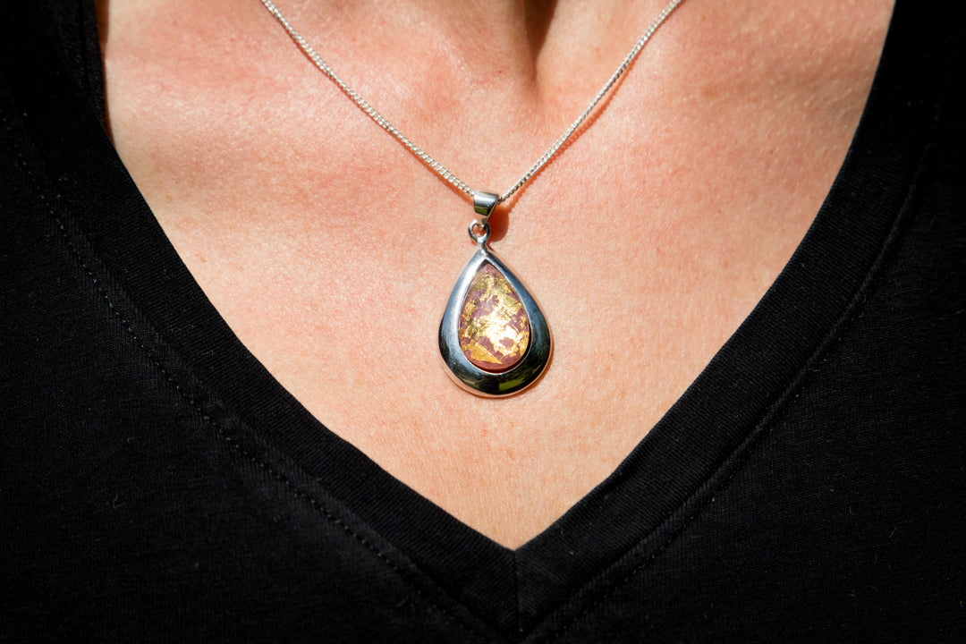 engravable pendant worn