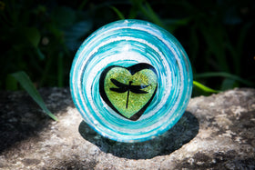 dragonfly orb with cremation ash