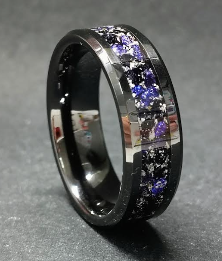 Indigo and Black glass frit