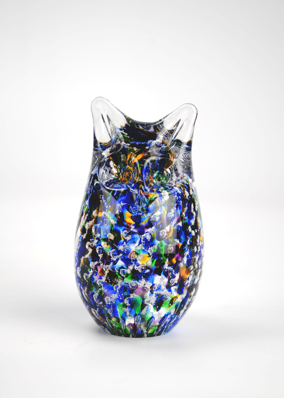Glass Owl with Cremation Ash