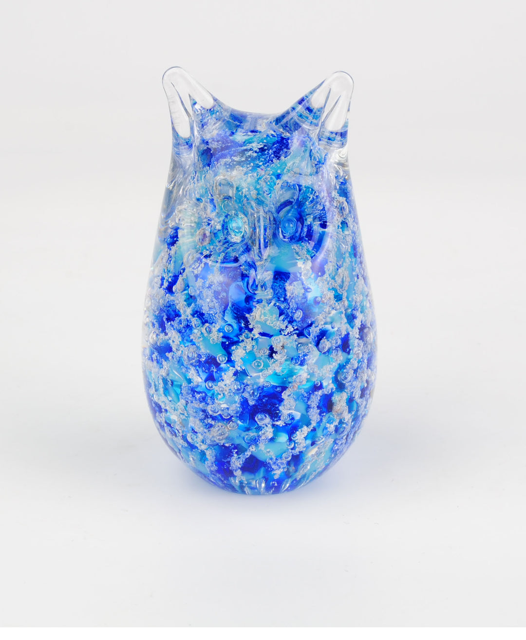 Glass Owl with Cremation Ash