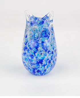 Glass Owl with Cremation Ash