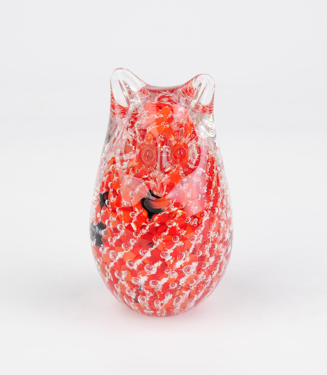 Glass Owl with Cremation Ash