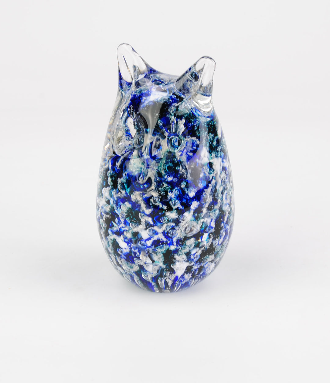Glass Owl with Cremation Ash