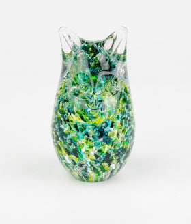Glass Owl with Cremation Ash