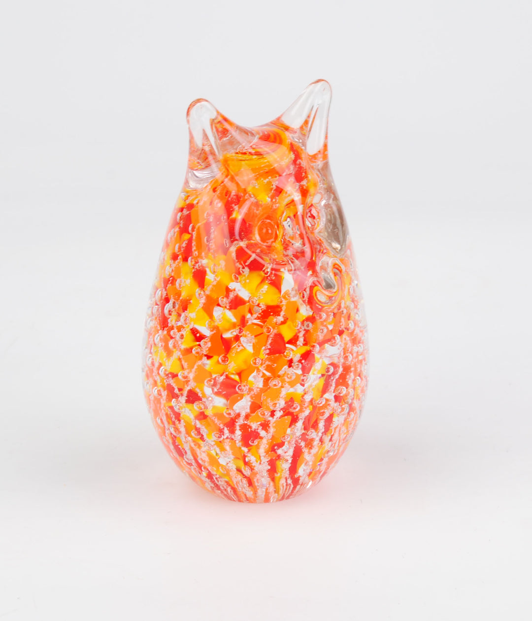Glass Owl with Cremation Ash