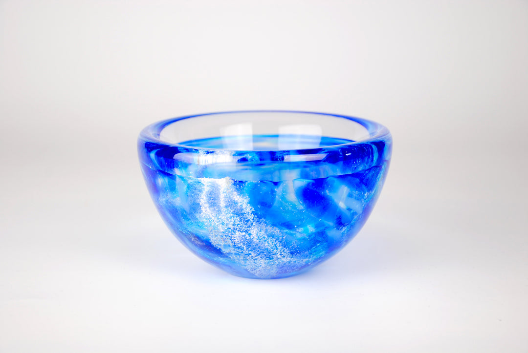Solid Glass Bowl with Cremation Ash