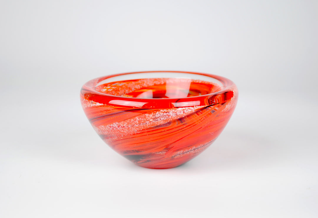 Solid Glass Bowl with Cremation Ash