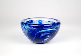 Solid Glass Bowl with Cremation Ash