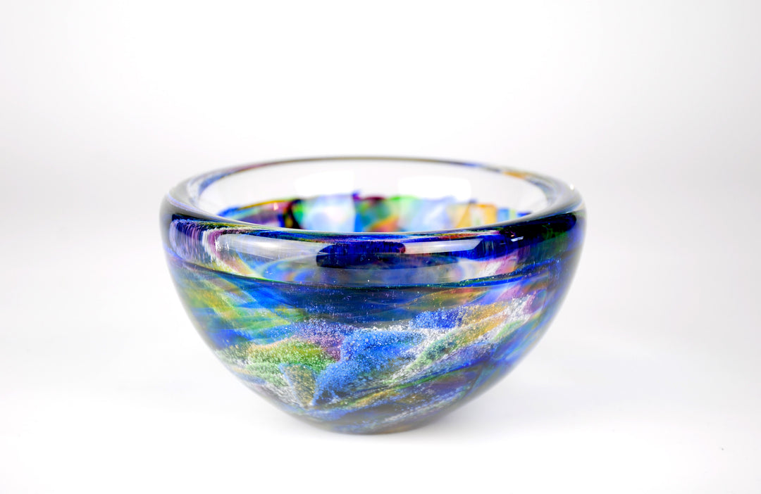 Solid Glass Bowl with Cremation Ash
