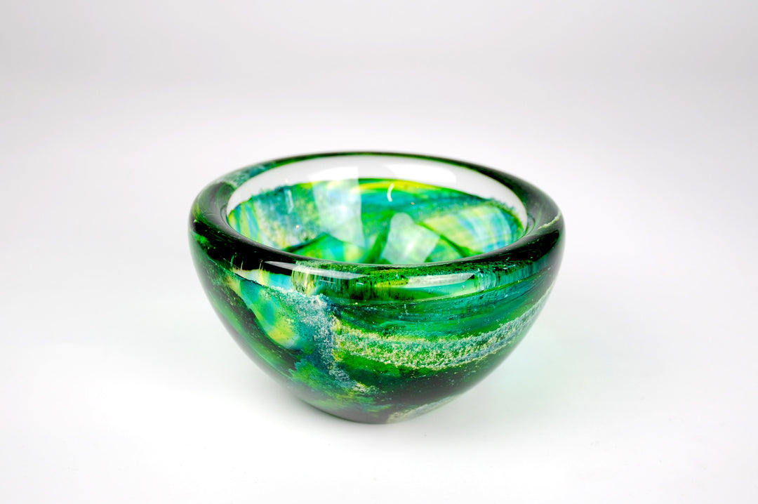Solid Glass Bowl with Cremation Ash