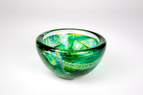 Solid Glass Bowl with Cremation Ash