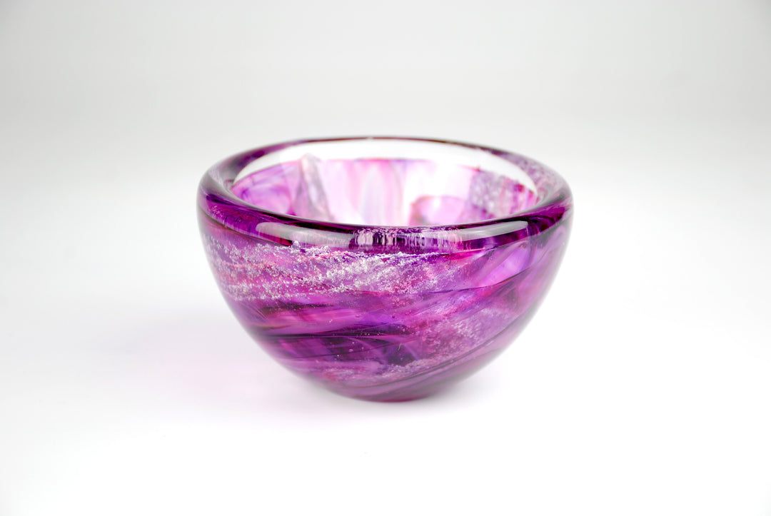 Solid Glass Bowl with Cremation Ash