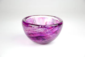 Solid Glass Bowl with Cremation Ash