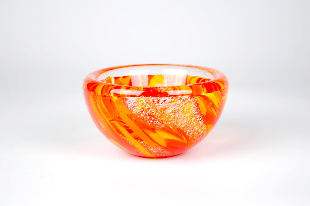 Solid Glass Bowl with Cremation Ash