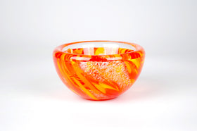 Solid Glass Bowl with Cremation Ash