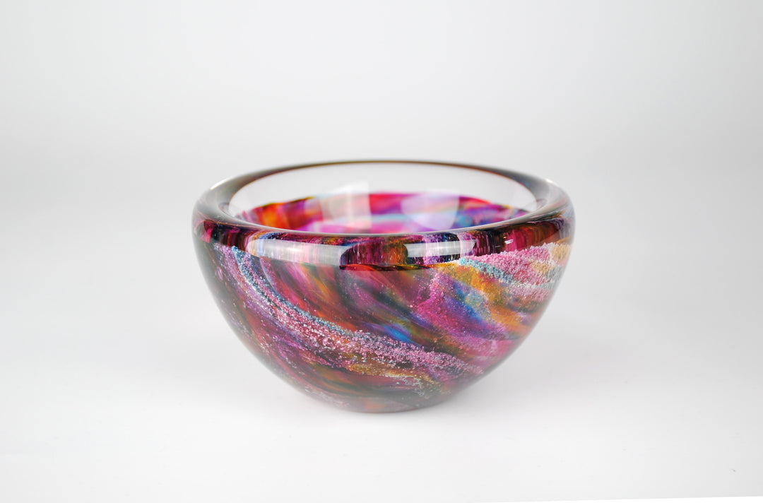 Solid Glass Bowl with Cremation Ash