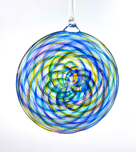 Glass Disc Suncatcher with Cremation Ash