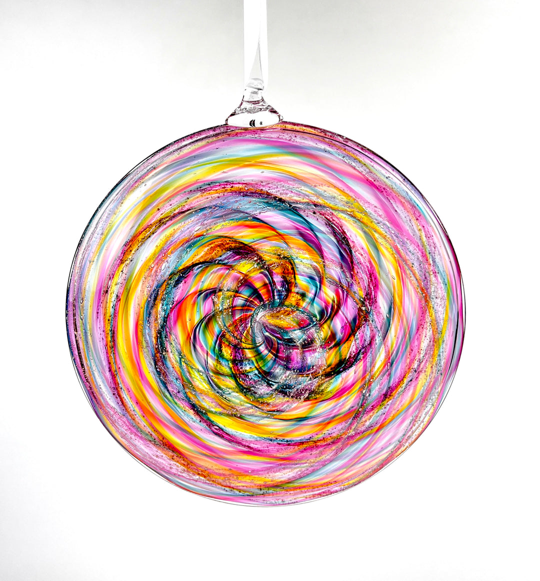 Glass Disc Suncatcher with Cremation Ash