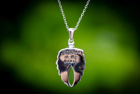 angel wings cremation necklace 2