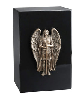 Stainless Steel Archangel Saint Michael Memorial Keepsake Urn