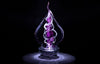 Illuminated Memorial Glass Flame with Cremation Ashes