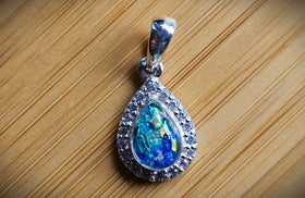 bedazzled drop pendant