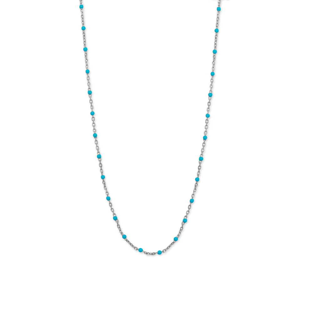 enamel blue satellite chain